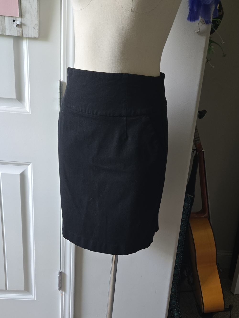 Banana Republic Black High-Waist Pencil Skirt